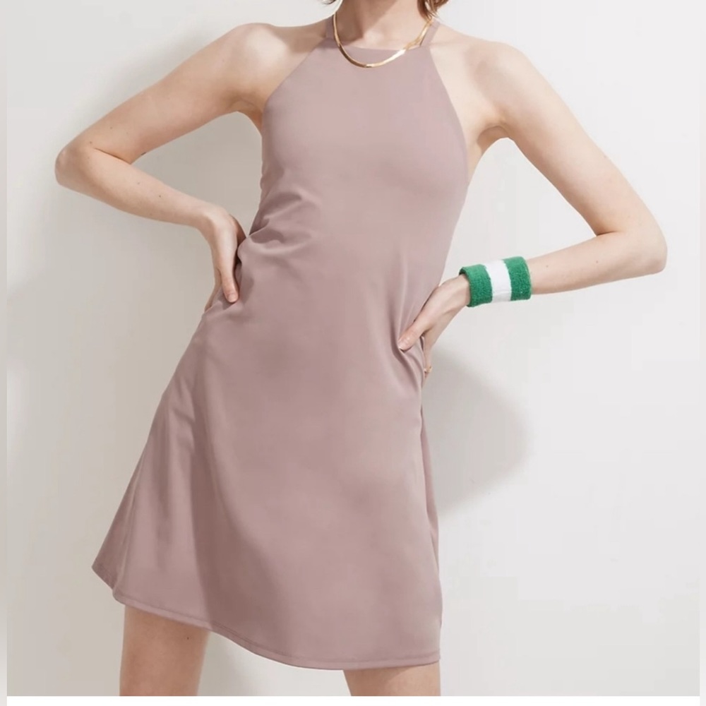 Anthropology MWL by Madewell Women's Flex Fitness Dress SzM Color Mauve Shadow